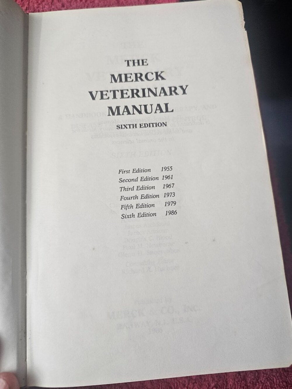 The Merck Veterinary Manual - Sixth Edition